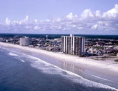 Aerial view of hotels at the beach - Jacksonville, Florida