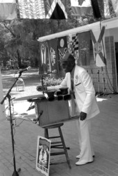 "Washboard Bill" Cooke at the 1995 Florida Folk Festival- White Springs, Florida