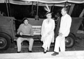 Archie Lee, Thelma Boltin, and Alton Morris at the 1956 Florida Folk Festival- White Springs, Florida