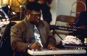 Aubrey Ghent playing his steel guitar - Fort Pierce, Florida