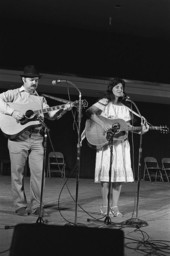 Dennis Devine and Eugenia Fitchin performing at the 1986 Florida Folk Festival - White Springs, Florida