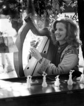 Portrait of Irish harp player Joan Morgan in Fort Walton Beach, Florida.