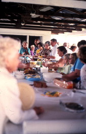 Members of Bethlehem Primitive Baptist Church having a picnic - Old Chicora, Florida