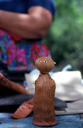 Partially completed Seminole doll made by Mary Billie - Big Cypress Seminole Indian Reservation