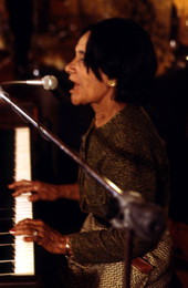 Ida Goodson playing piano at the Club Royal - Pensacola, Florida.