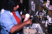 Agnes Cypress making swamp cabbage - Big Cypress Reservation, Florida