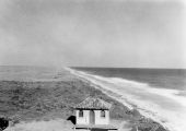 Looking north from the casino - Canova Beach, Brevard County, Florida.