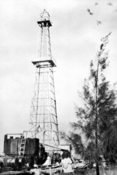 Blanchard's Everglades oil well near Dade-Collier County line on Tamiami Trail