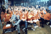 Governor Claude Kirk sitting with Florida delegates at the 1968 Republican National Convention - Miami Beach, Florida