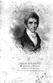 Portrait print of Territorial Governor John Branch