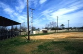 Close-up view of baseball field in Port St. Joe.