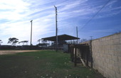 Close-up view showing bleachers at a baseball field in Port St. Joe.