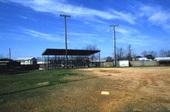 Close-up view of a baseball field in Port St. Joe.