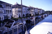 Waterfront side of condominiums on Stickney Point Rd. in Siesta Key.