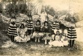 Children in the Koreshan Unity play "Bees in Flowerland" at Bamboo Landing.