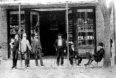 Group of men in front of Moseley's Drug Store - Madison, Florida