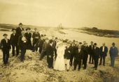 Former Governor Jennings and family with press tour of the Everglades drainage project