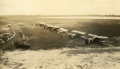 Prop planes parked at the Orlando Municipal Airport for the 2nd annual Air Party.