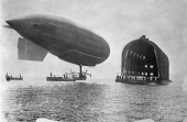 Navy blimp and its hangar - Naval Air Station Pensacola.