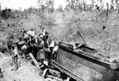 Wreck along the Georgia and Florida Railroad between Madison, Florida and Valdosta, Georgia.