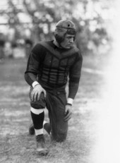 Chicago Bear football player Red Grange in exhibition game promoting the NFL.