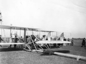 Preparation for Lloyd C. Griscom's ascent with Wilbur Wright.