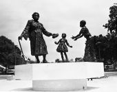 Seventeen-foot bronze statue of Mary McLeod Bethune located in Lincoln Park, Washington, D. C.