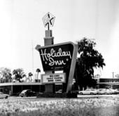 Holiday Inn sign welcoming the Cross-Florida Barge Canal - Inglis, Florida.