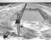 Construction work on the Cross Florida Barge Canal