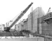 Construction of the St. Johns Lock.