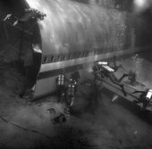 Filming of "Airport 77" underwater