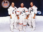 Crew members of Apollo 16 space mission.