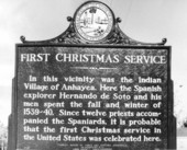 First Christmas service signboard at Lake Jackson : Leon County, Florida