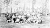 Group portrait of Stetson University's football team