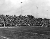 Municipal stadium filled for Stetson University's homecoming game - De Land, Florida