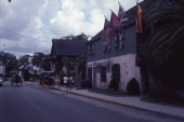 Street scene in front of the Oldest House - Saint Augustine, Florida