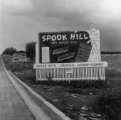 Sign at Spook Hill in Lake Wales, Florida.