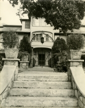 Entrance gate to John D. Rockefeller's vacation home "The Casements" in Ormond Beach, Florida.