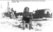 Dick Layton at Layton's Cottage, Trailer, and Fishing Park during construction of cottages - Riviera Beach, Florida.