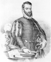 Drawing of Pedro Menendez de Aviles