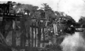 Train wreck on trestle - Arcadia, Florida.