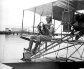 Lt. Commander William M. Corry on seaplane - Pensacola, Florida.