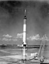 Launch of America's first man in space - Cape Canaveral, Florida.