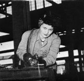 Woman welding for the Saint Johns River Shipbuilding Company - Jacksonville, Florida.