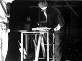 Welding at the NYA's Camp Roosevelt - Ocala, Florida.