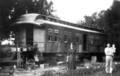 Mills family using a railroad car of the Tavares & Gulf Railroad as a home - Tavares, Florida.