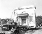 Union Bank Building during move - Tallahassee, Florida.