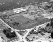 Aerial view of the UF's Florida Field looking northwest - Gainesville, Florida.