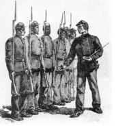 Drawing of African American soldiers