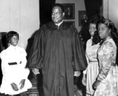 Supreme Court Justice Joseph W. Hatchett poses with his family - Tallahassee, Florida.